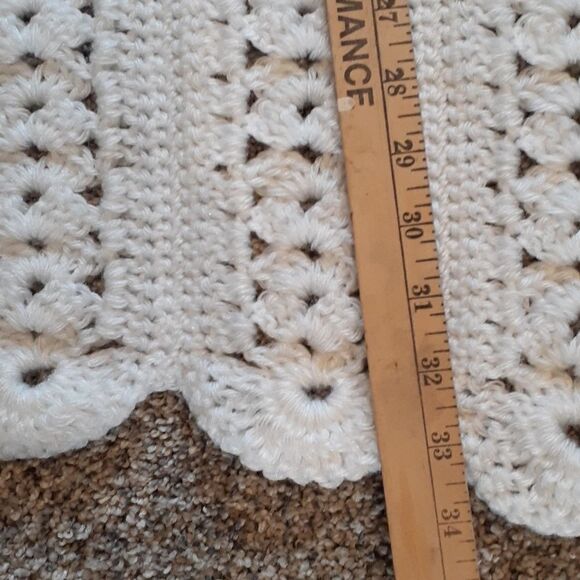 Hand crocheted Baby boy or girl baptismal blanket - Picture 6 of 7